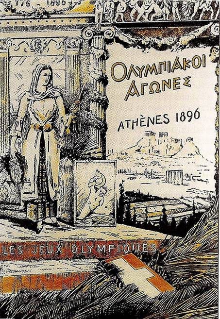 Plakát olympijských her v Athénách 1896