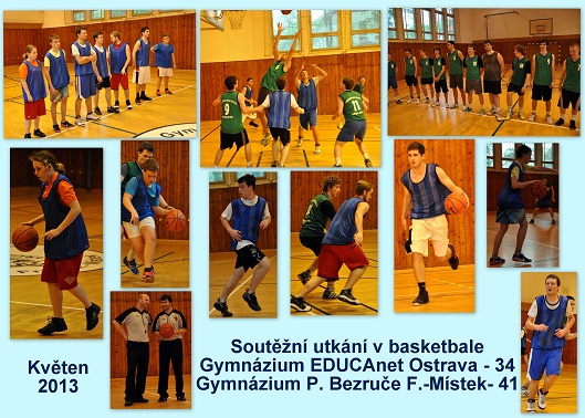 Soutěžní utkání v basketbale s Gymnáziem Petra Bezruče ve Frýdku-Místku